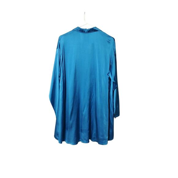 BRYN WALKER Silk Blend Oversized Button Down Tunic Top Blouse - Picture 8 of 8